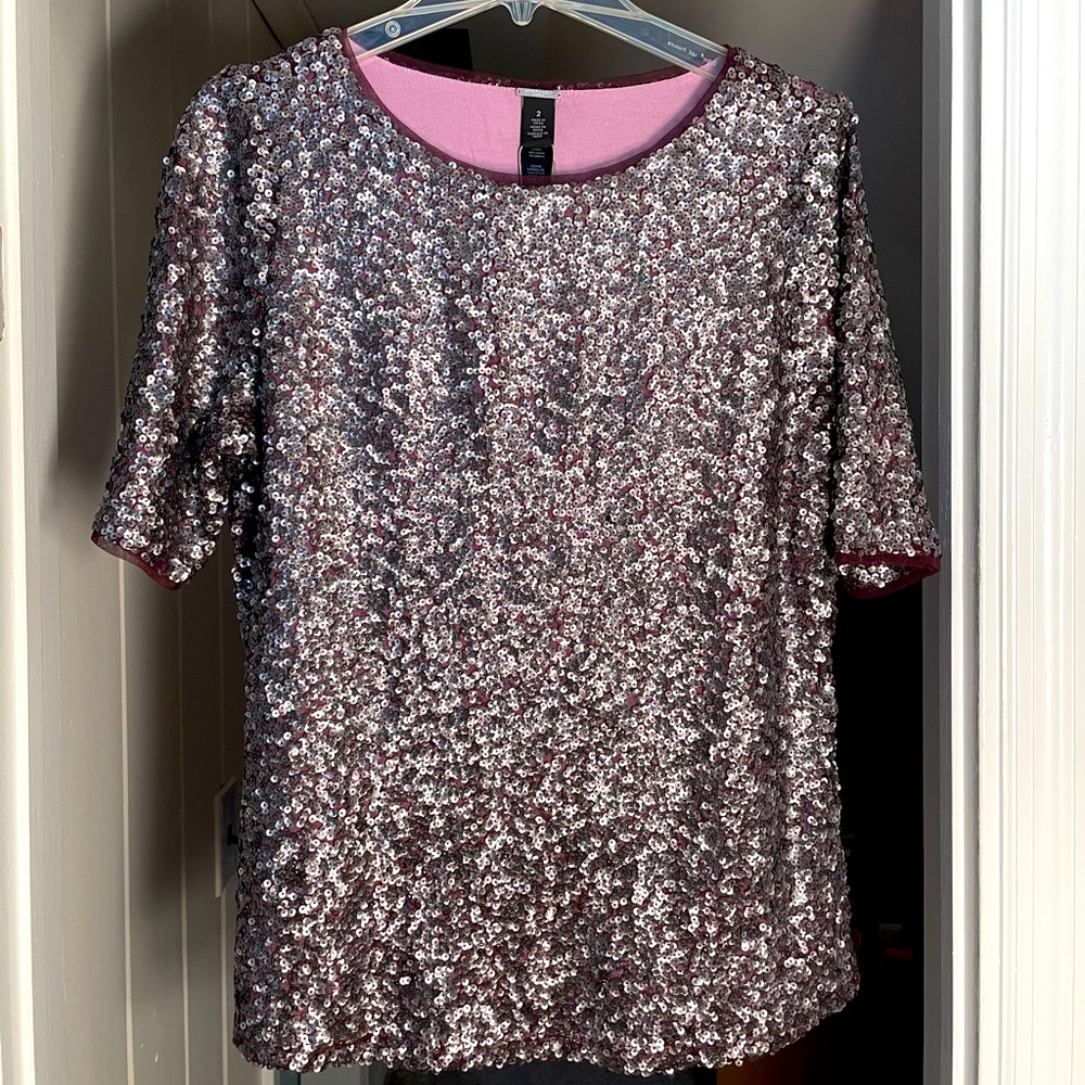 Black Label by Chico’s - Women’s Sequin Top, Size 2